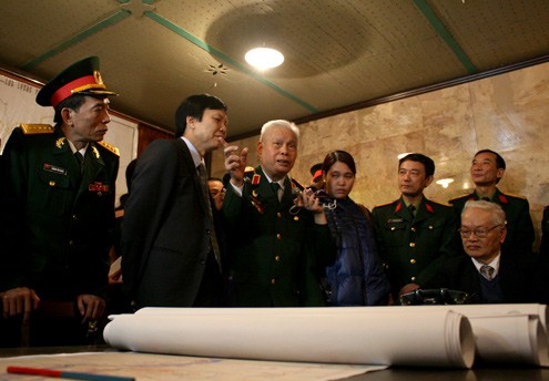 Trong ngày mở cửa, thiếu tướng Nguyễn Văn Minh, nguyên phó Cục trưởng cục tác chiến đã chia sẻ những cảm xúc, kỷ niệm về ngày tháng làm việc tại căn hầm.